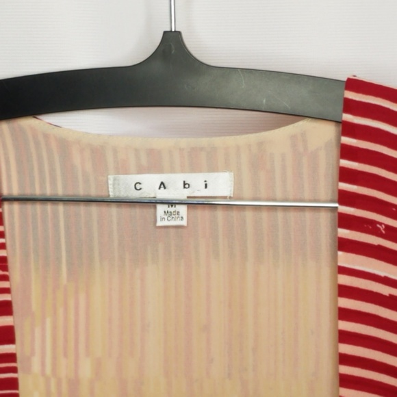 CAbi Mon Ami open kimono sunset stripe top M - Picture 6 of 8